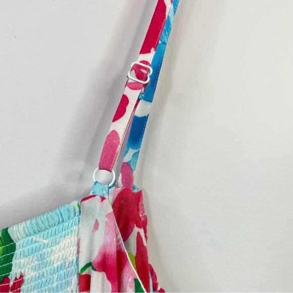 Old Navy Fit and Flare Tropical Floral Flowy Sleeveless Maternity Midi Dress XXL - Picture 9 of 15